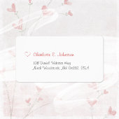 Minimalistische witte Valentijnsdag Schattige rood Etiket