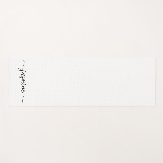 Minimalistische witte vrouwelijke monogram naam sc yogamat (Voorkant (horizontaal))