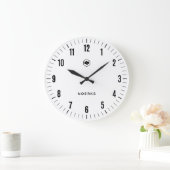 Minimalistische witte wandklok (Huis)
