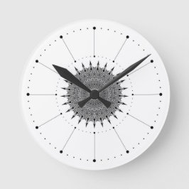 Minimalistische witte wandklok zonder nummers