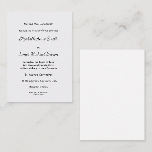 Minimalistische witte welkomstbord Sjabloon (Voorkant / Achterkant)