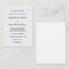 Minimalistische witte welkomstbord Sjabloon