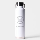 Minimalistische Witte Zakelijke Logo Waterfles (Voorkant)