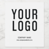 Minimalistische witte zakelijke Logo Wijnflesetike Wijn Etiket (Enkel label)