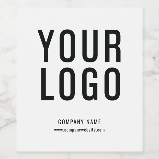 Minimalistische witte zakelijke Logo Wijnflesetike Wijn Etiket (Enkel label)