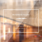 Minimalistische Witte Zakelijke Naam Transparant K Raamsticker (Vel 2)