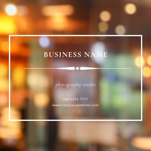 Minimalistische Witte Zakelijke Naam Transparant K Raamsticker