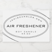 Minimalistische witte zwarte lijnen eenvoudige sti voedselcontainer etiket (Enkel label)