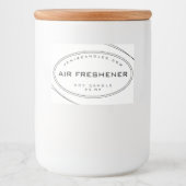 Minimalistische witte zwarte lijnen eenvoudige sti voedselcontainer etiket (Voorkant)