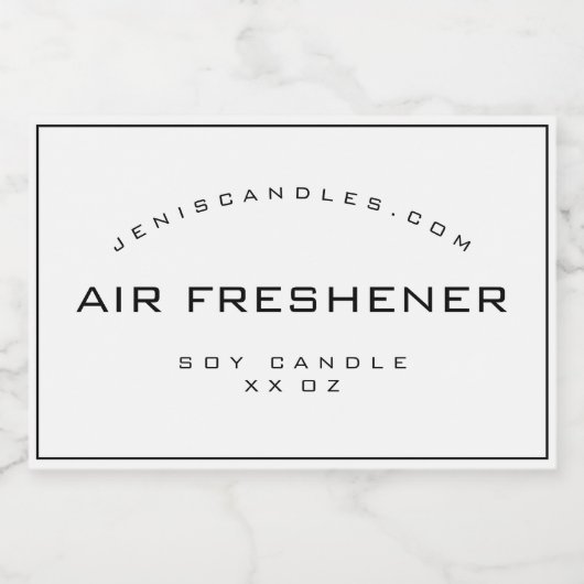 Minimalistische witte zwarte rand eenvoudige stijl voedselcontainer etiket (Enkel label)