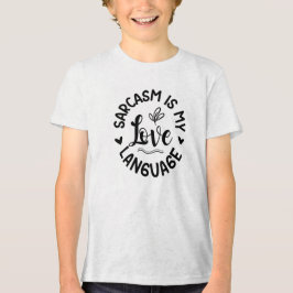 Minimalistische witte & zwarte sarcastische typogr Tri-Blend shirt
