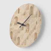 Minimalistische woestijnarchitectuur wandklok (Hoek)