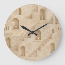 Minimalistische woestijnarchitectuur wandklok