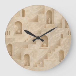 Minimalistische woestijnarchitectuur wandklok