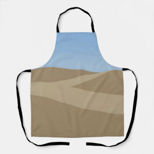 Minimalistische woestijnduinen landschap schort
