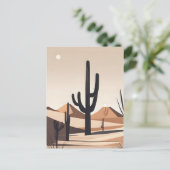 Minimalistische woestijnkunst briefkaart (Staand voorkant)