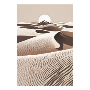 Minimalistische woestijnkunst foto afdruk