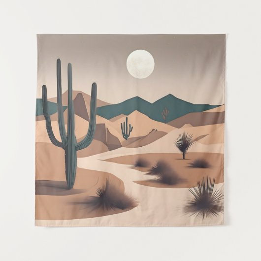 Minimalistische woestijnkunst wandkleed (Voorkant)
