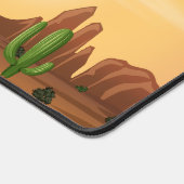 Minimalistische woestijnscène avond zonsondergang bureaumat (Hoek)