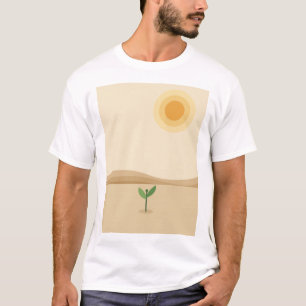 Minimalistische woestijnspruit grafische T-shirt