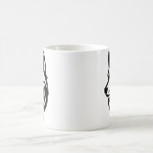 Minimalistische Wolf Face Silhouette Koffiemok (Center)