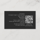 Minimalistische woningbouw Luxe QR-code Visitekaartje (Achterkant)