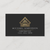 Minimalistische woningbouw Luxe QR-code Visitekaartje (Voorkant)