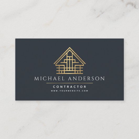 Minimalistische woningbouw Luxe Visitekaartje (Voorkant)