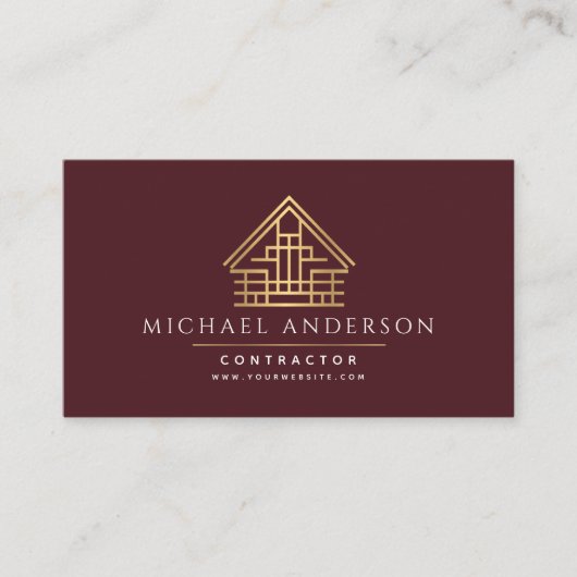 Minimalistische woningbouw Luxe Visitekaartje (Voorkant)