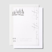 Minimalistische Woodland Elegance | Save the date Vellum Uitnodigingen (Offset)