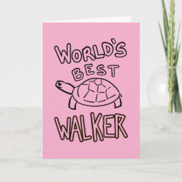 Minimalistische World's Best Walker Schildpad Lijn Kaart