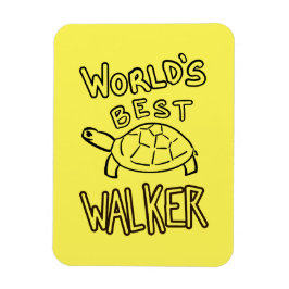 Minimalistische World's Best Walker Schildpad Lijn Magneet