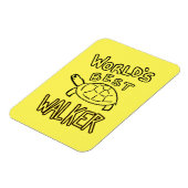 Minimalistische World's Best Walker Schildpad Lijn Magneet (Linkerzijde)