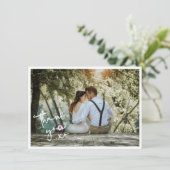 Minimalistische XO Weddenfoto Hartelijk dank Bedankkaart (Staand voorkant)