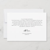 Minimalistische XO Weddenfoto Hartelijk dank Bedankkaart (Achterkant)