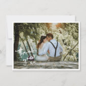 Minimalistische XO Weddenfoto Hartelijk dank Bedankkaart (Voorkant)