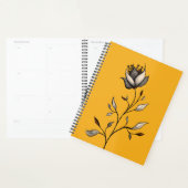 Minimalistische Yellow Flower Abstracte kunst Planner (Display)