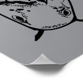Minimalistische Yin Yang Koi Fish Poster (Hoek)