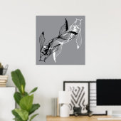 Minimalistische Yin Yang Koi Fish Poster (Thuiskantoor)