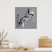 Minimalistische Yin Yang Koi Fish Poster (Keuken)