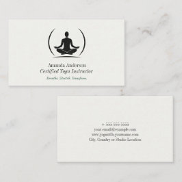 Minimalistische Yoga Instructeur Schoon & Elegant Visitekaartje