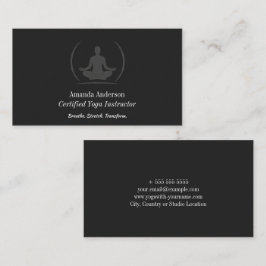 Minimalistische Yoga Instructeur Schoon & Elegant Visitekaartje