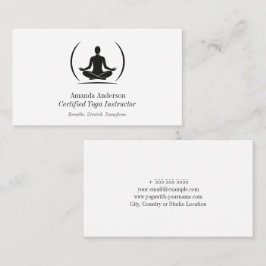 Minimalistische Yoga Instructeur Schoon & Elegant Visitekaartje