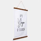 Minimalistische Yoga Kunst –  Inspirerend Hangend Wandkleed (Gebogen)