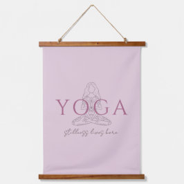 Minimalistische Yoga Lotus Pose Yogastudio Hangend Wandkleed