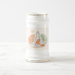 Minimalistische Yoga Meditatie Stein Mokka Kop