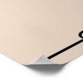 Minimalistische Yoga Meisje - Line Art Poster (Hoek)