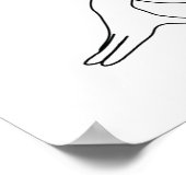 Minimalistische Yoga Pose One Line Tekening Poster (Hoek)