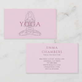 Minimalistische yogadocent lotushouding illustrati visitekaartje