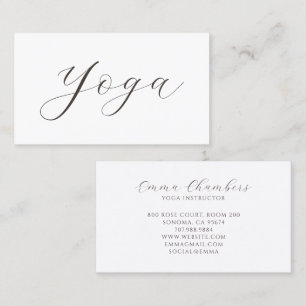 Minimalistische yogadocent lotushouding illustrati visitekaartje